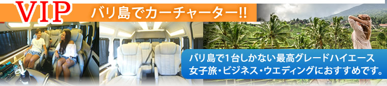 VIPバリ島でカーチャーター