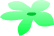 緑のプルメリアイラスト